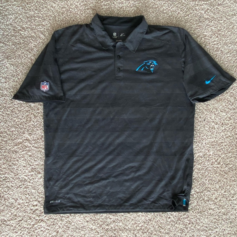 Carolina Panthers Nike Dri-Fit Black Polo Shirt XL